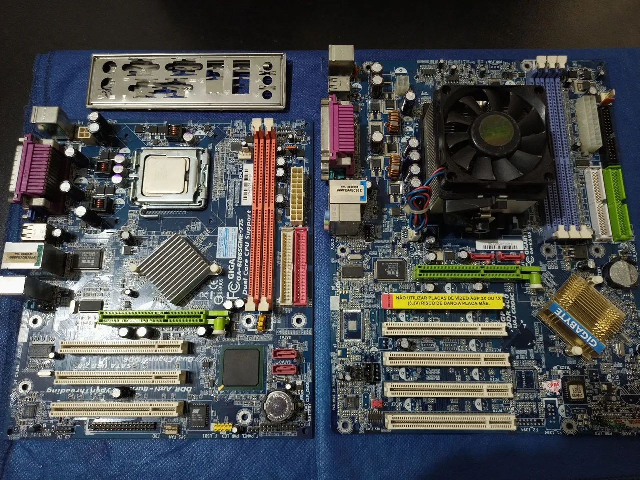 Lote 3 placas mãe gigabyte com detalhes 
