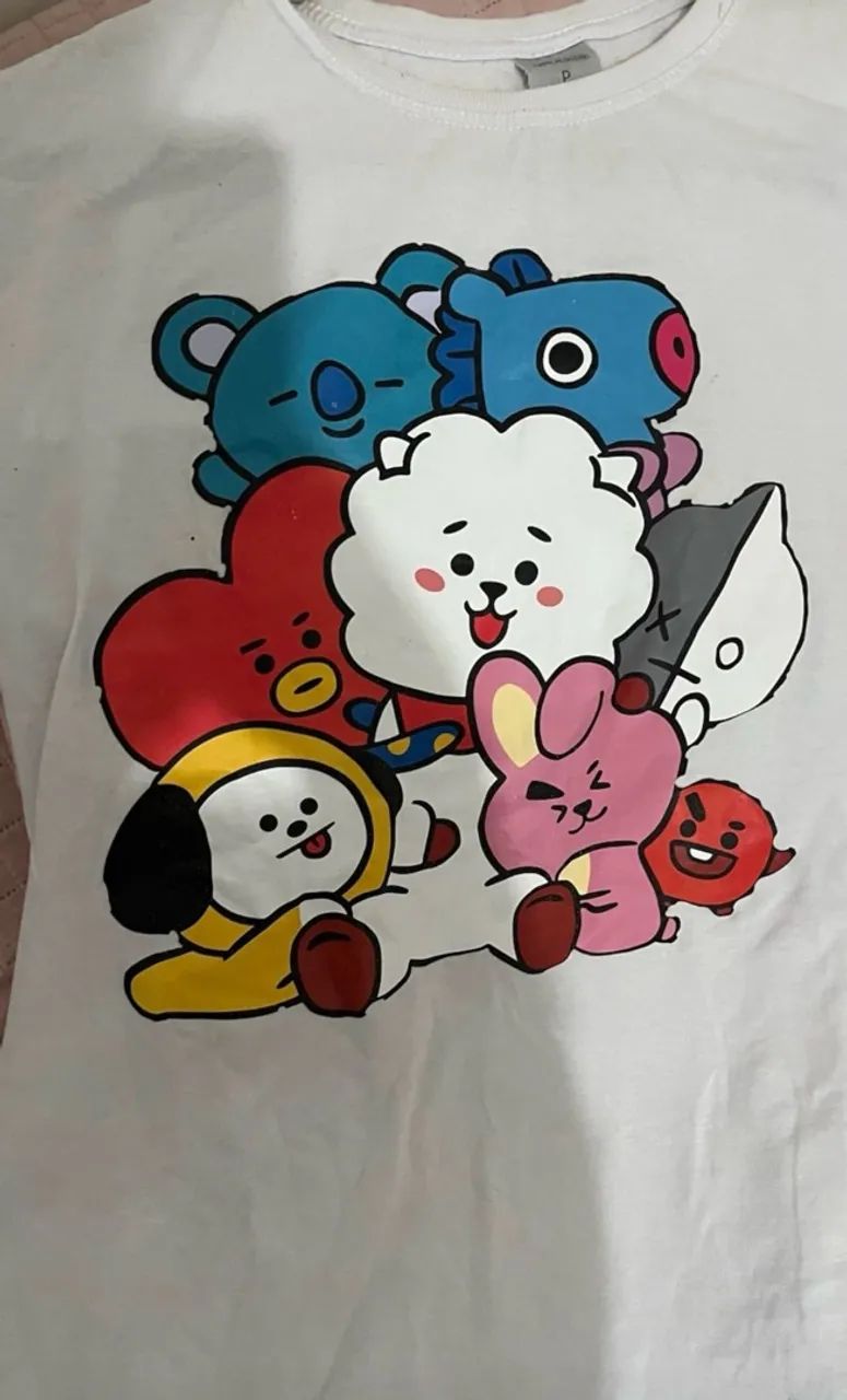 Camiseta BT21 branca  - Foto 2