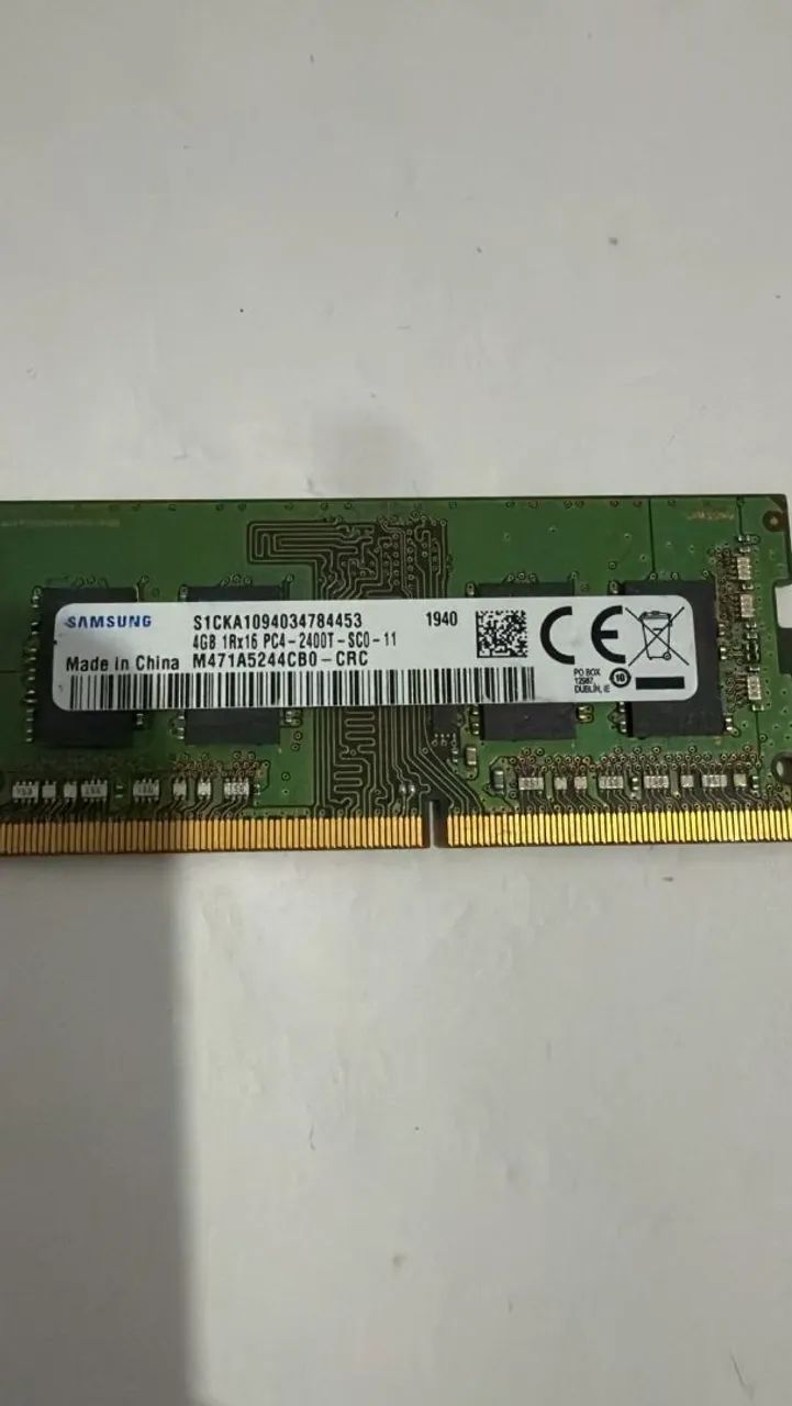 Memória ddr4 4gb Samsung notebook 