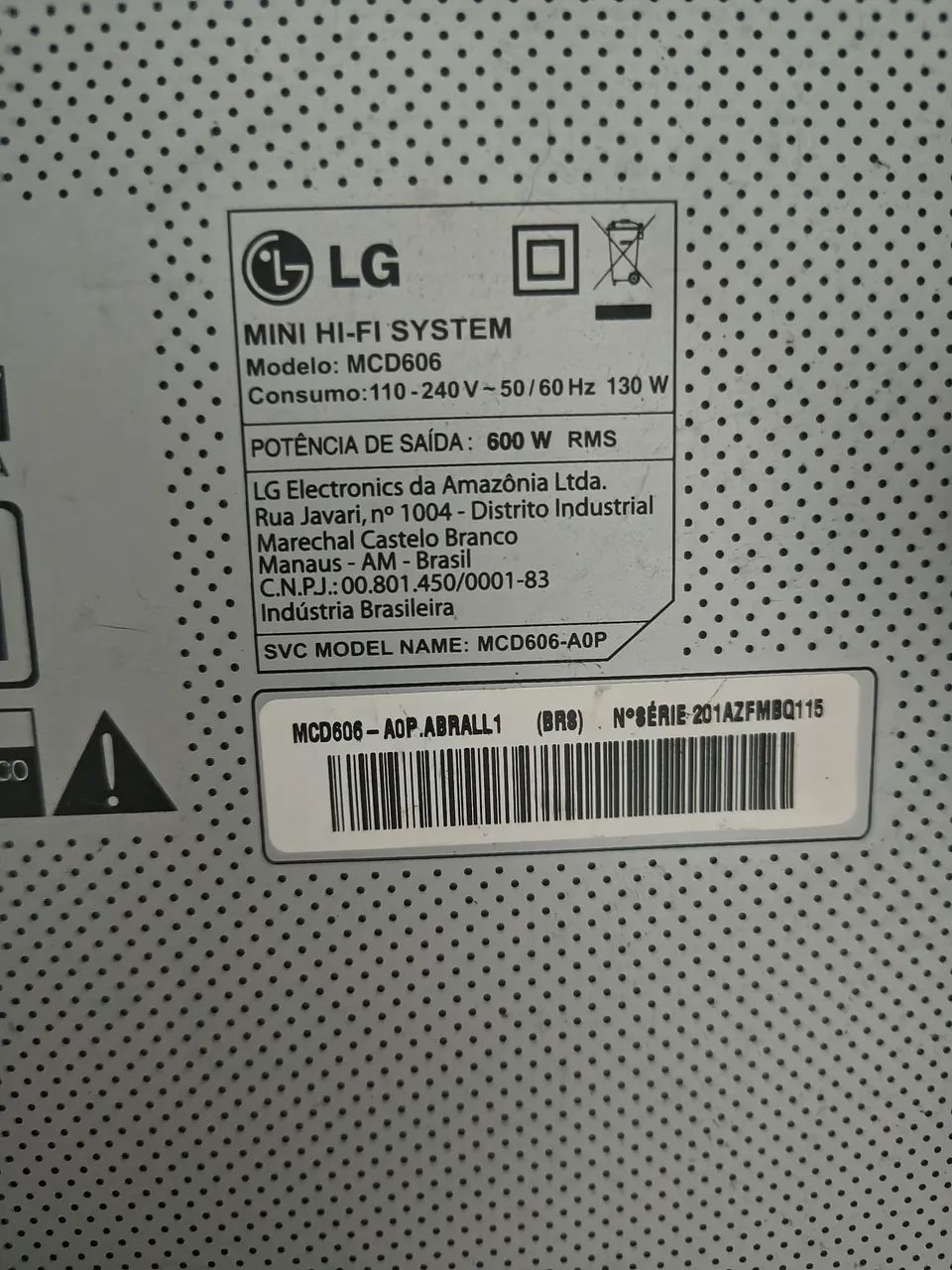 Mini System hifi LG MCD606 som poderoso  - Foto 5