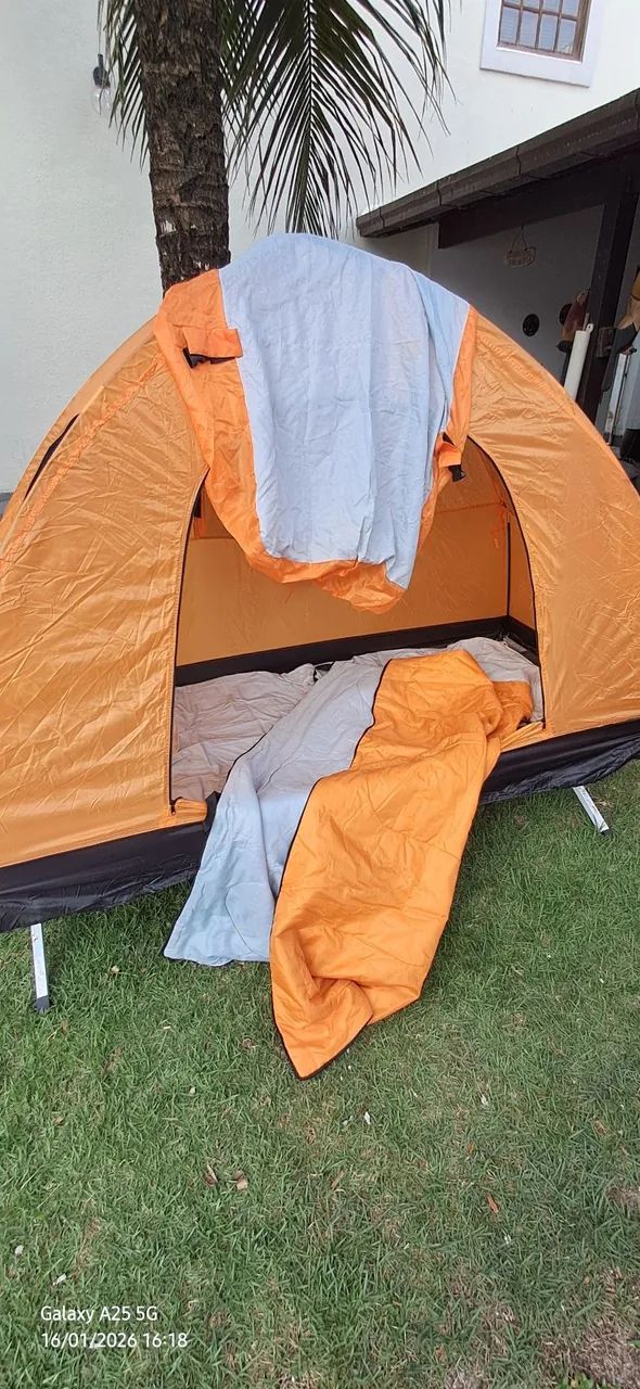 Barraca Tatu acampamento cor laranja - Foto 3