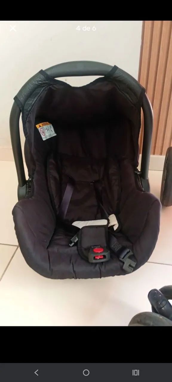 Carrinho de bebê Galzerano  e bebê conforto  - Foto 4
