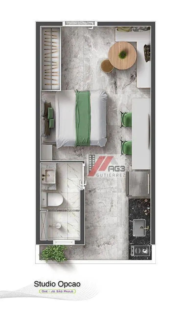 Apartamentos tipo Studio, 1 e 2 dormitórios, com opções com varanda, e lazer completo ao l - Foto 4