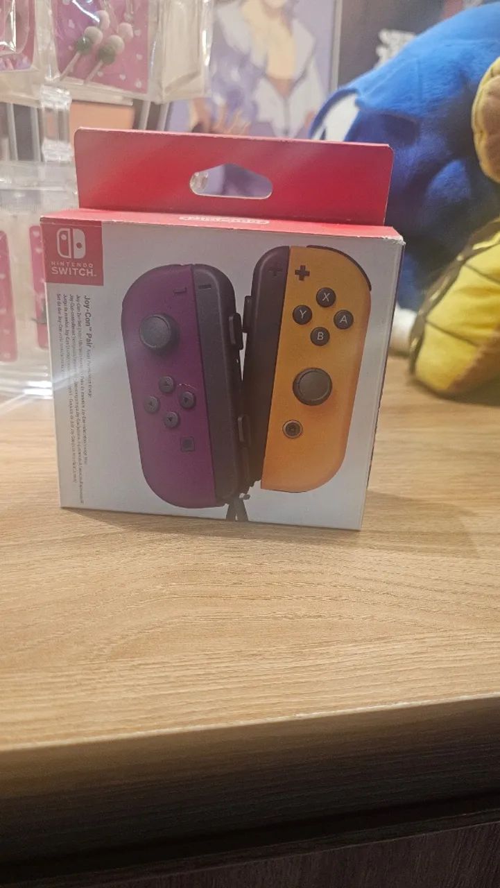 Par Joy-Con roxo-neon laranja-neon Nintendo Switch - Foto 3