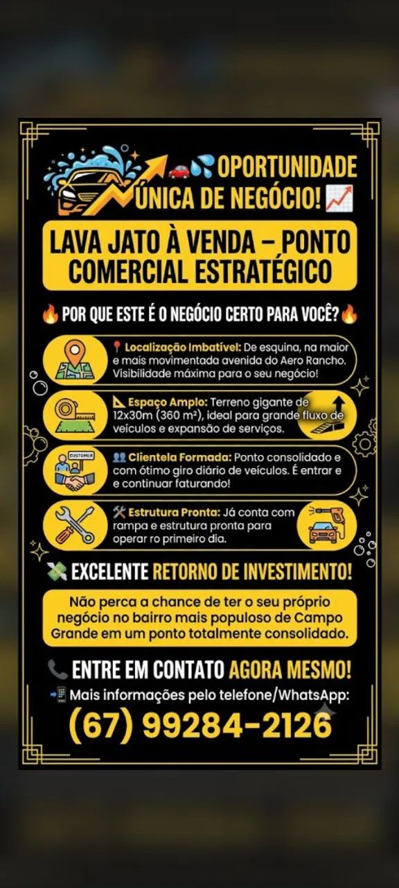 Vendo ponto lava jato 