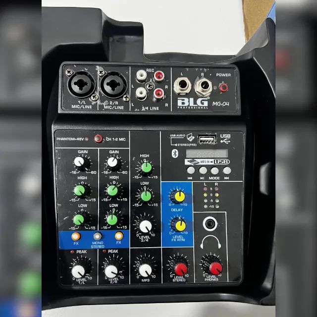 Mesa de Som Bluetooth BLG MG-04 Mini Mixer - Interface USB - Foto 2