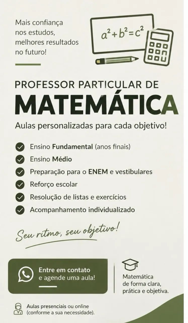 Aulas para Enem/vestibular Matemática 