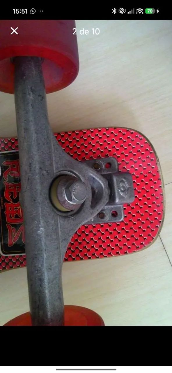 Skate Longboard - Speed (montado) + Equipamentos de Proteção tamanho P - Foto 2