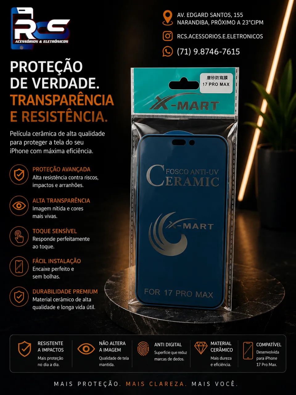Pelicula De Cerâmica Privacidade iPhone