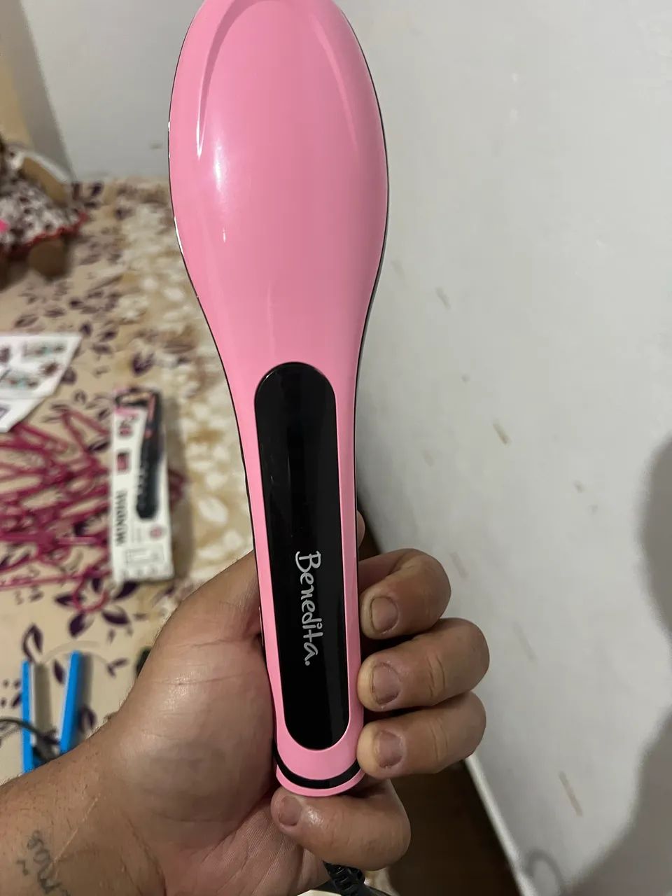 escova de cacho escova de cabelo e prancha  - Foto 3