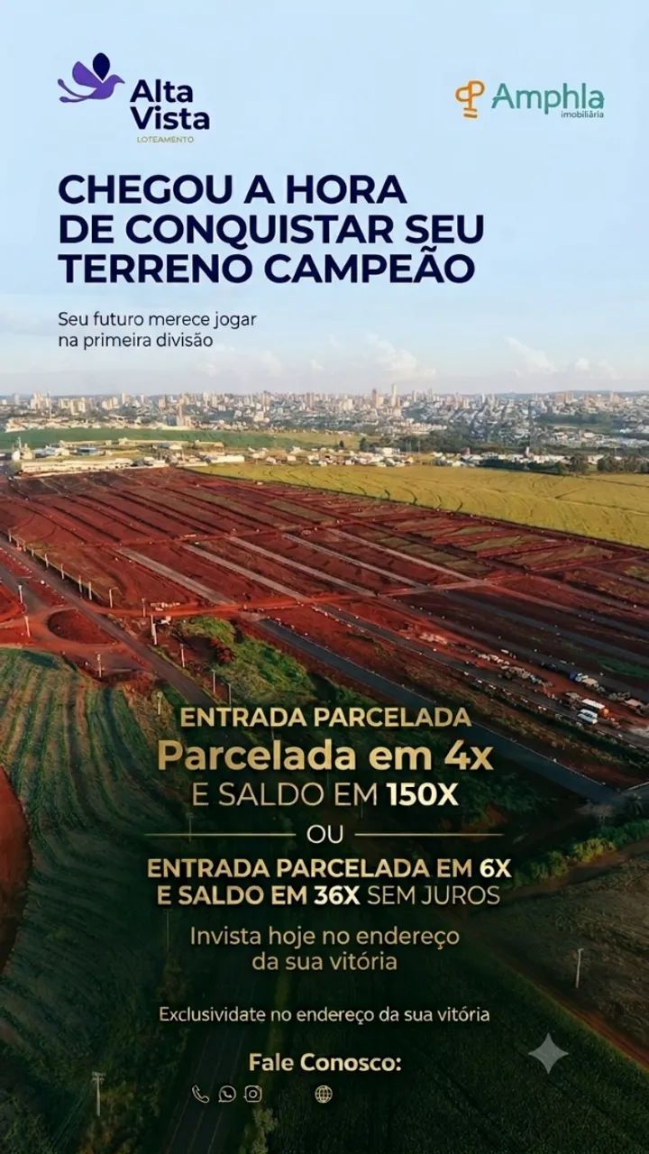 Terrenos com entrada parcelada