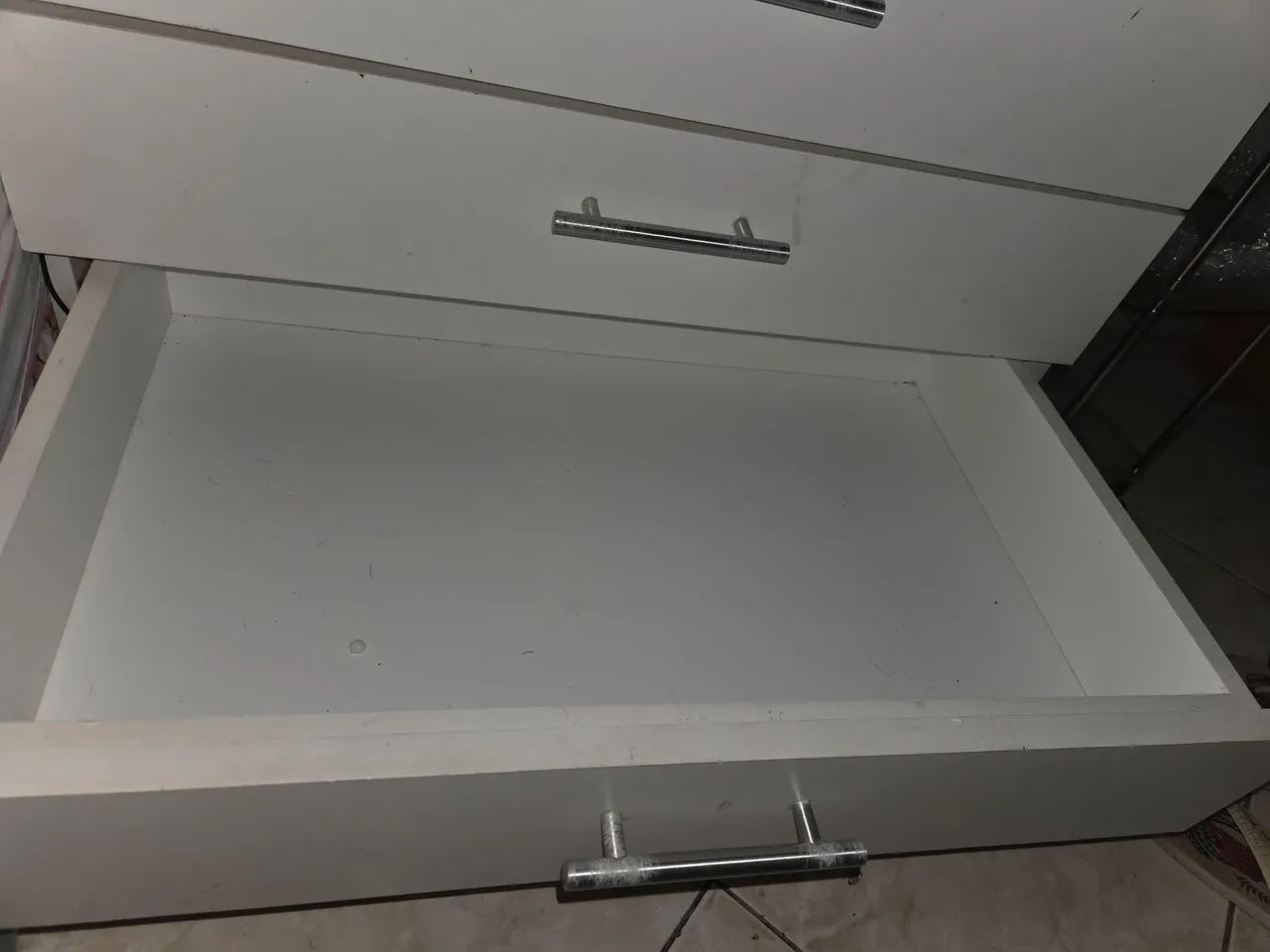 Cômoda Branca 4 Gavetas MDF - Foto 2