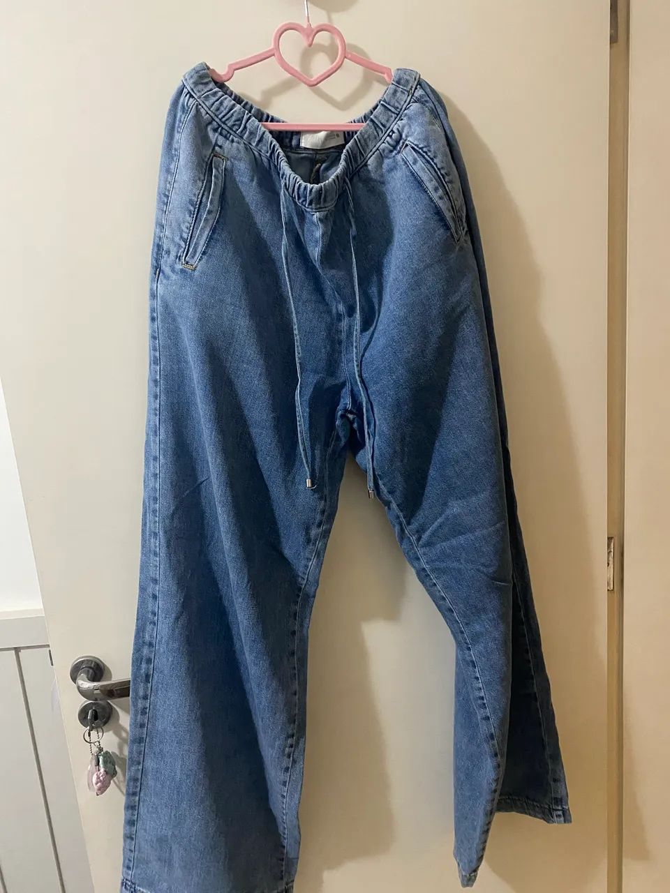 Calça Zara wide leg jeans M - Foto 2