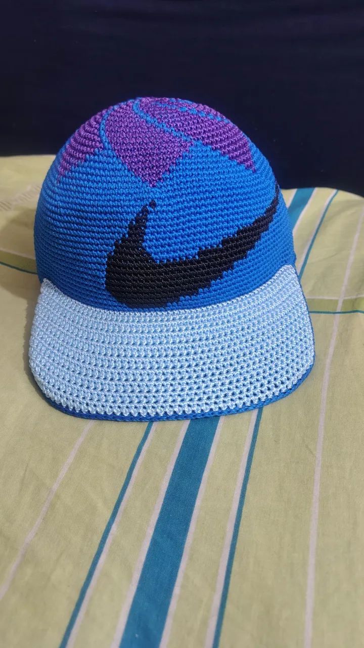 Boné de crochê nike - Foto 3