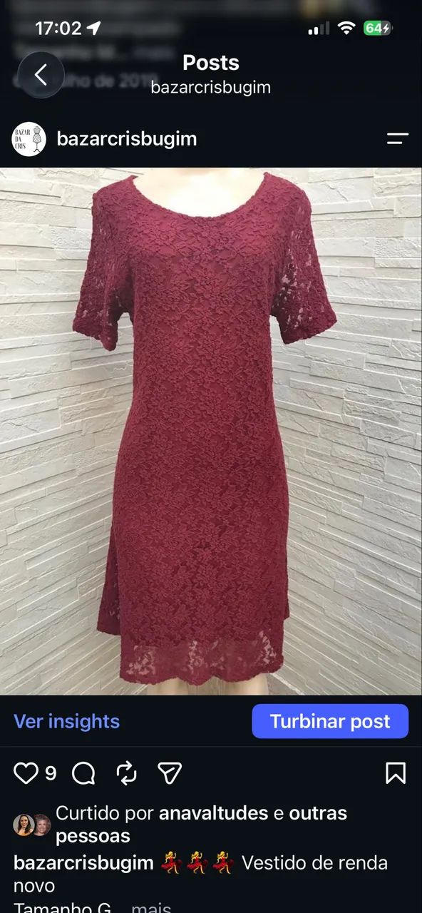 Vestido de renda Yessica
