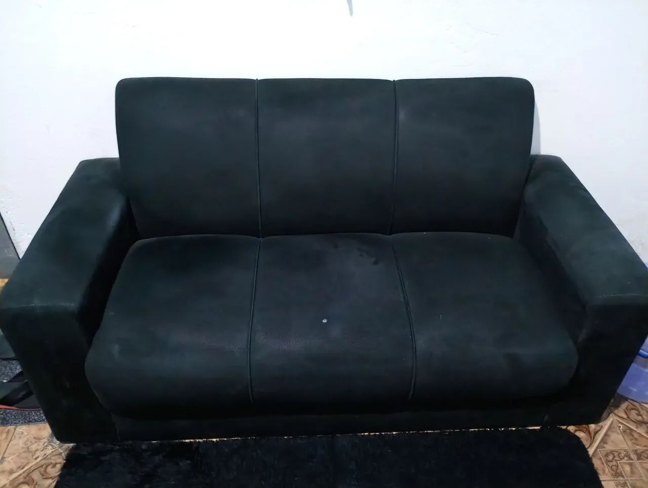 Sofá 3 lugares Preto