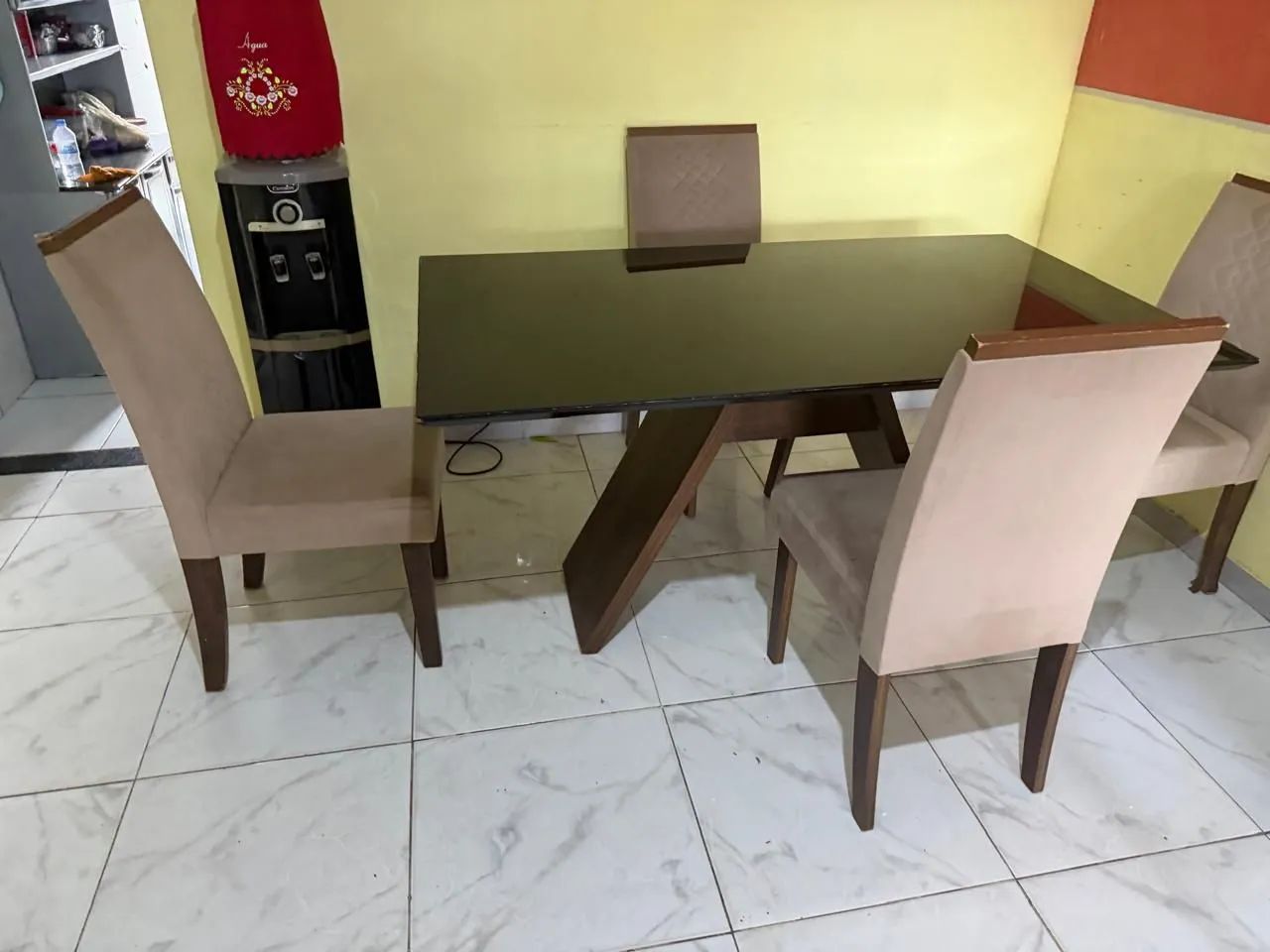 Mesa de Vidro 6 lugares