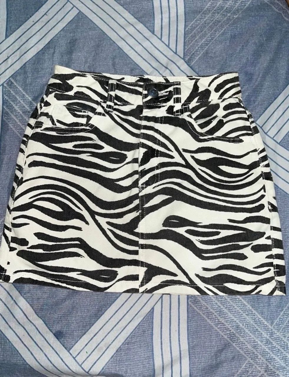 Saia Jeans Animal Print 