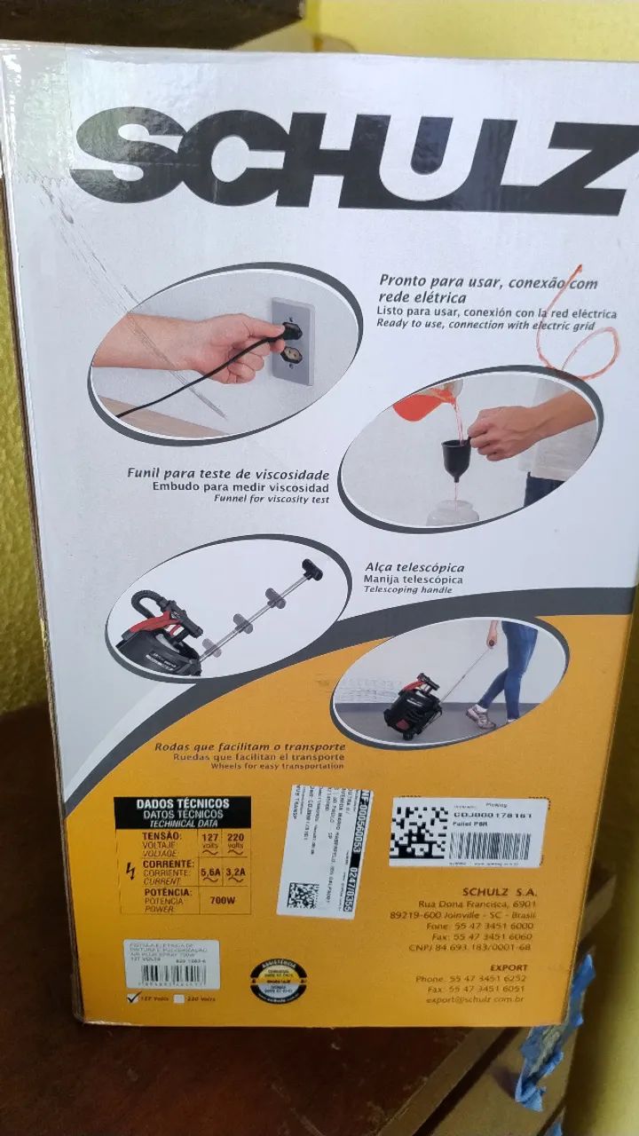 Pistola de pintura pulverizadora 700W AIR PLUS SPRAY Schulz 110V - Foto 2