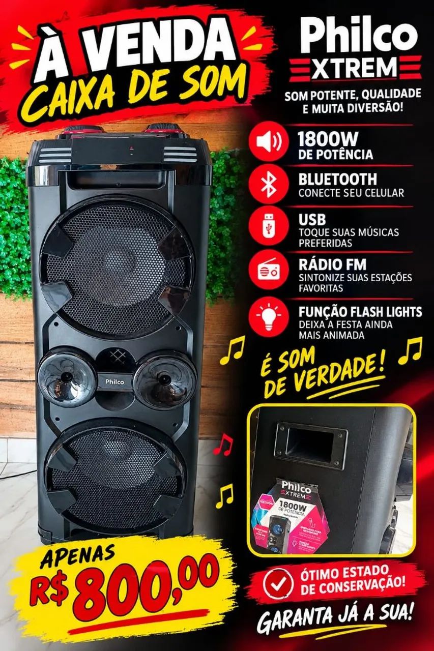 Caixa de som Philips 