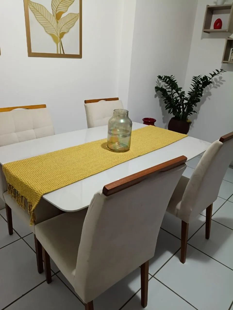 Conjunto mesa de jantar retangular com 4 cadeiras - Foto 5