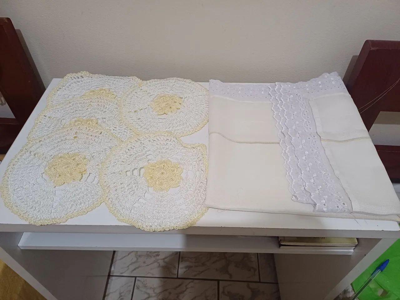 Pano de crochê e toalha de mesa - Foto 2