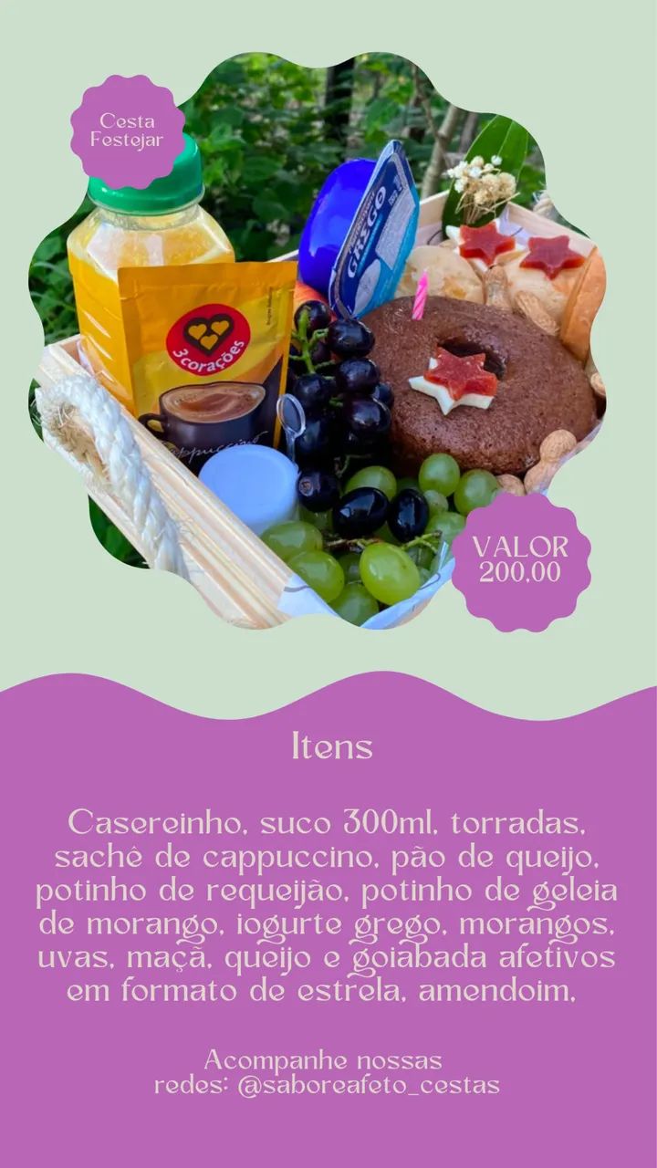 Cesta de café da Manhã  - Foto 5