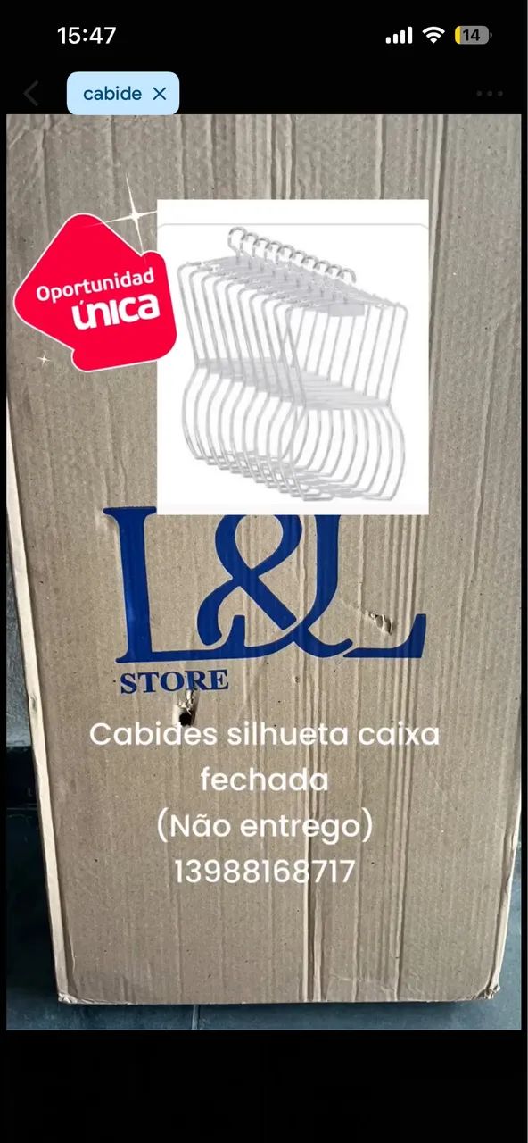 Cabides silhueta para lojas