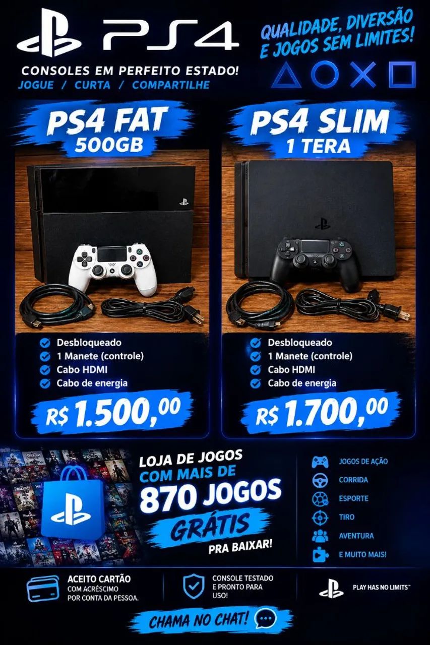 Vendo PS4 desbloqueado 