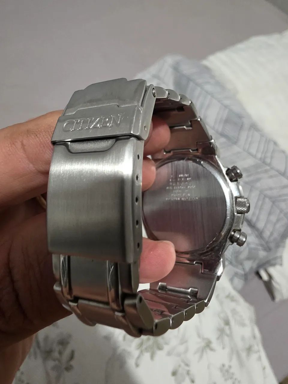 Relógio Cronograph Citizen Oxy Caixa aço 42mm taquímetro Made in