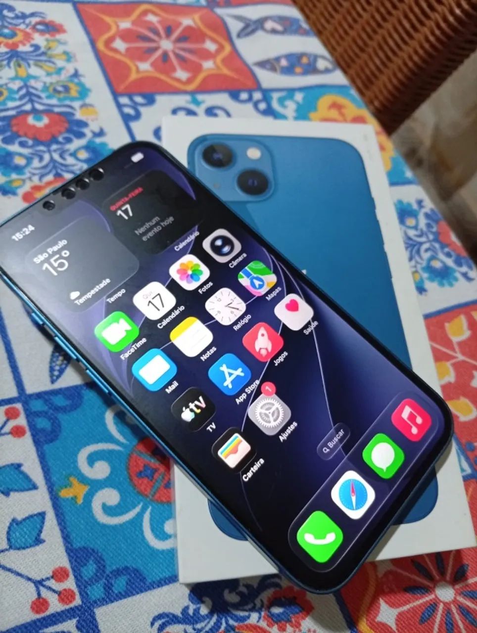 iPhone 13 Azul 128GB - Estado de Novo! - Foto 2