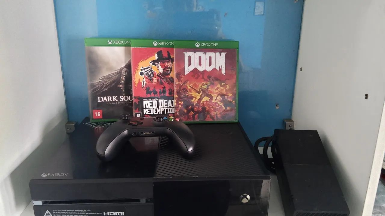 Xbox one FAT 500GB com 1 controle e 3 jogos  - Foto 2