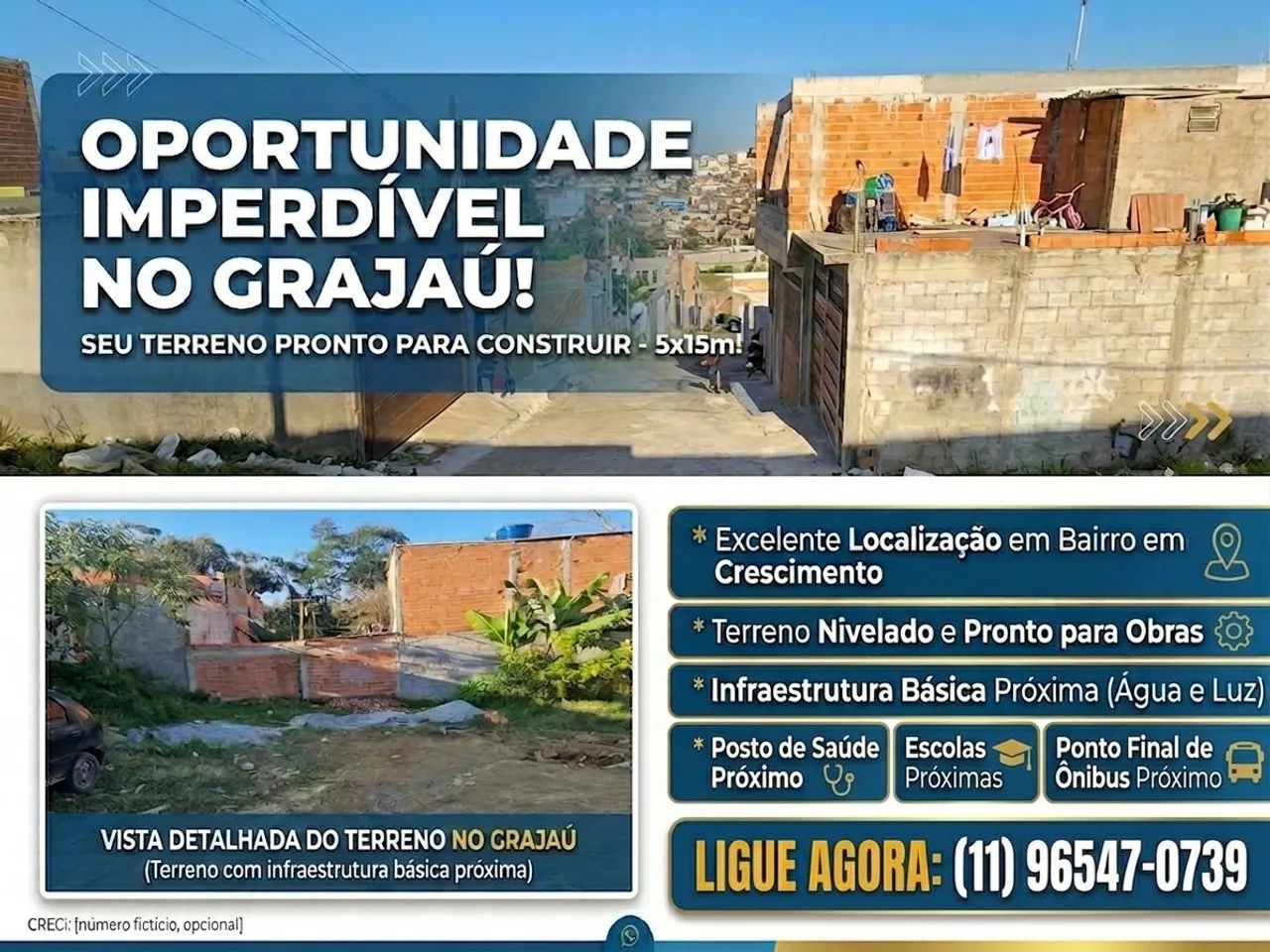 ? EXCELENTE OPORTUNIDADE DE TERRENO NO GRAJAÚ! ?