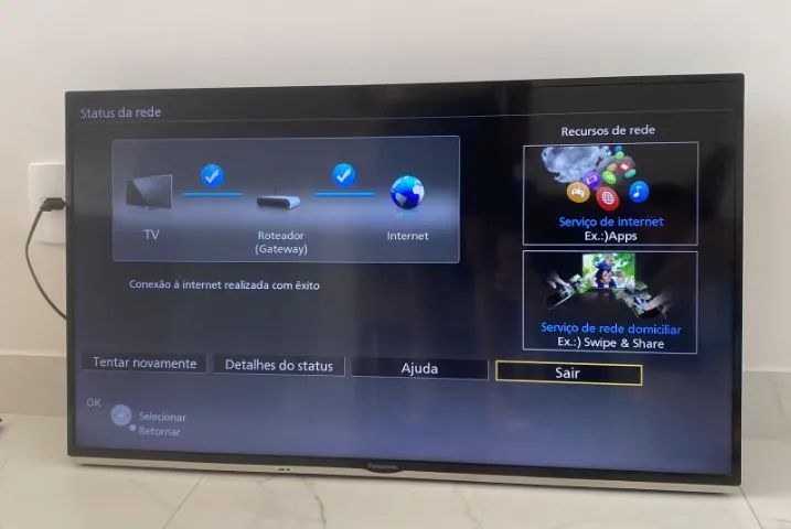 Panasonic 40" Smart LED usada em bom estado - Foto 2
