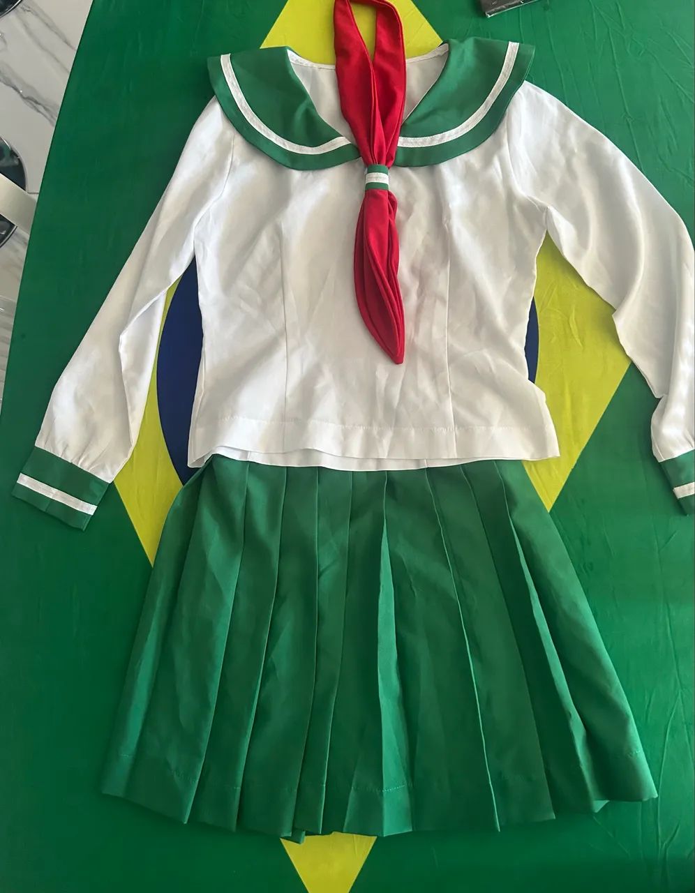 Roupa Cosplay colegial Agome de Inuyasha