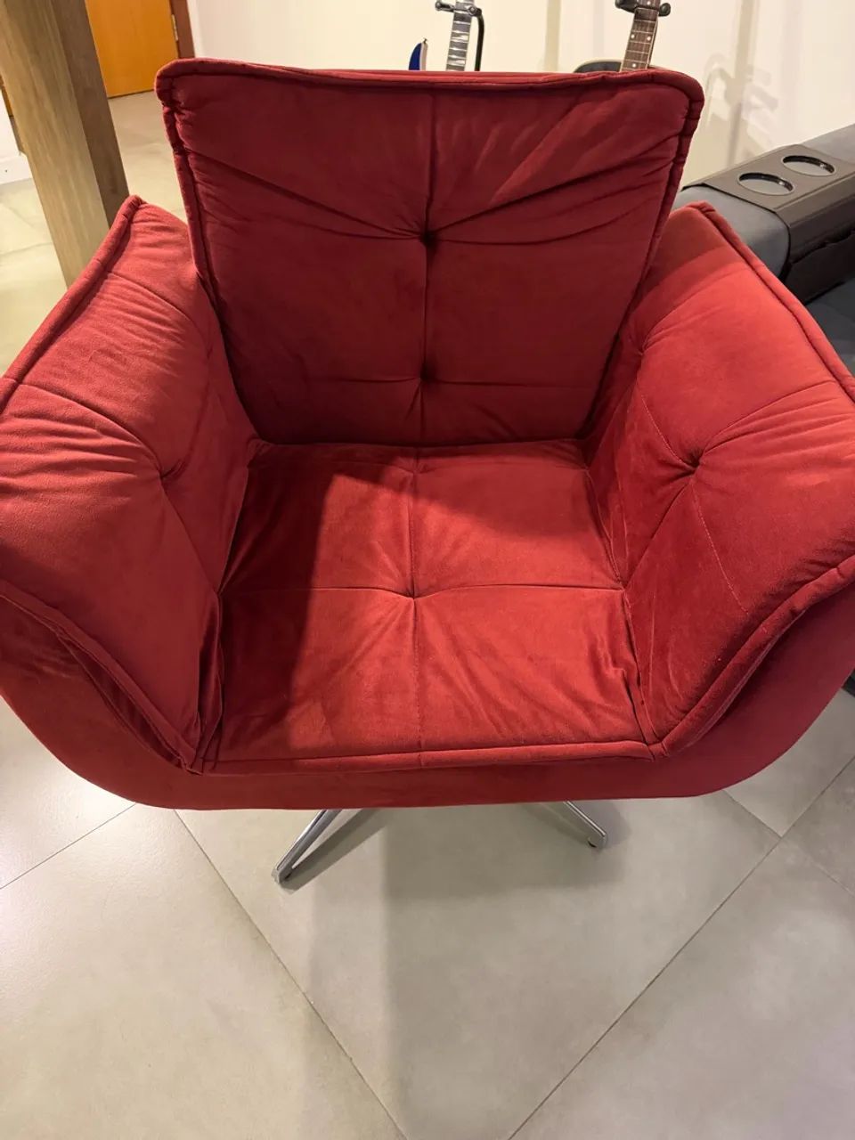 Poltrona Giratória Luxo Bordô Opala NOVA! - Foto 2
