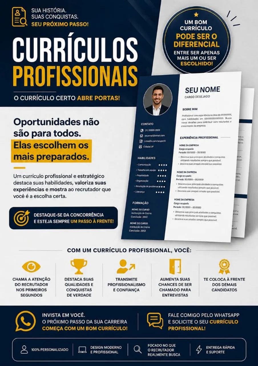 Um bom currículo é seu diferencial 