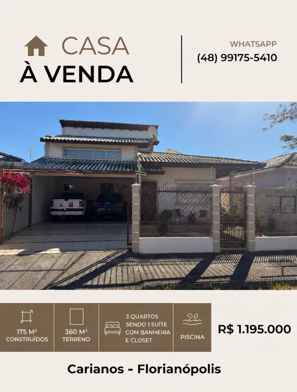 Casa à venda | Carianos - Florianópolis/SC
