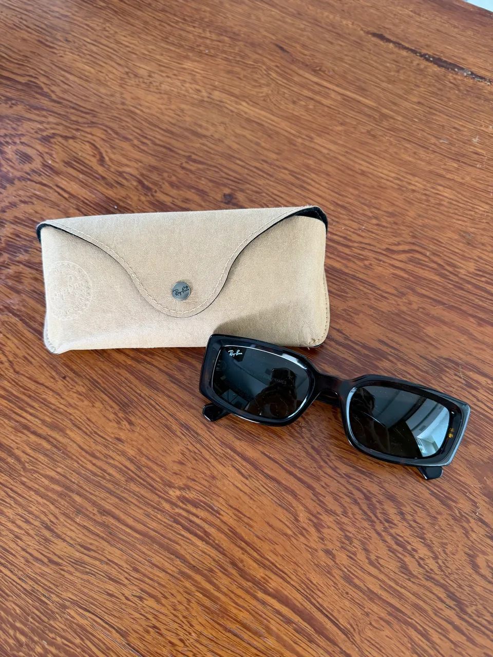Óculos De Sol Ray-Ban Kiliane Marrom - Foto 4