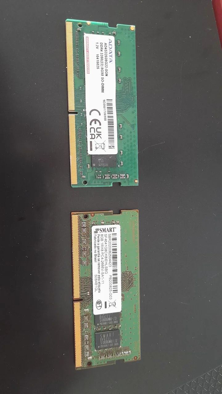 Duas Memória ddr4 notebk - Foto 3