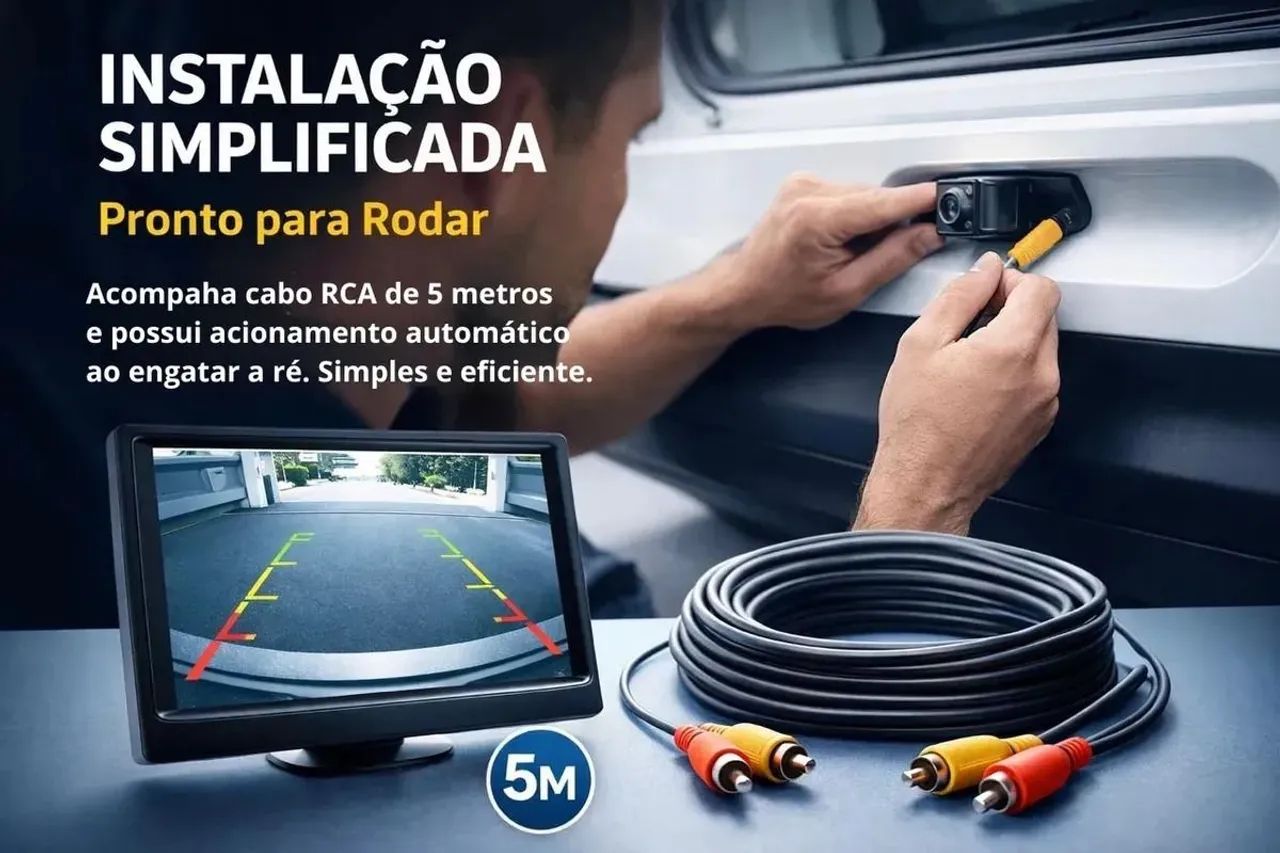 Câmera Frontal E Traseira Automotiva Universal 