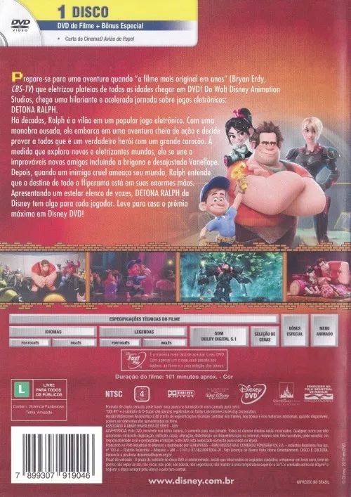 DVD Detona Ralph Disney DVD - Foto 2