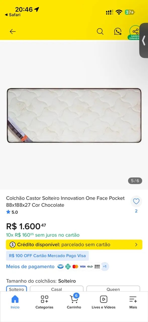 Cama solteiro castor innovation one face - Foto 2