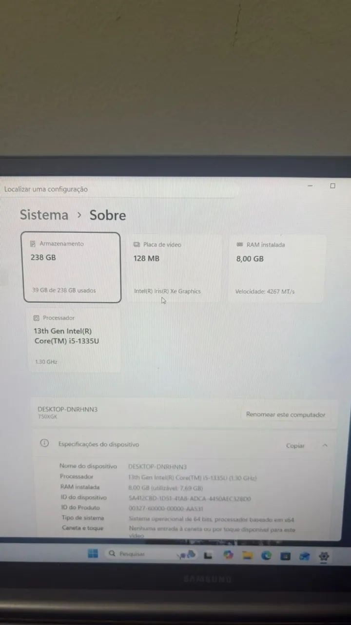 NOTEBOOK GALAXY BOOK 4 USADO - Leia o anúncio!