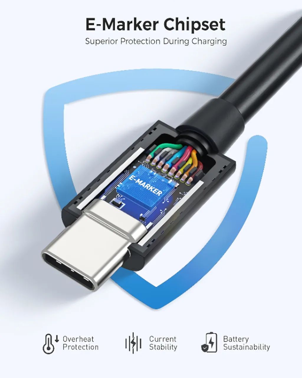 Cabo 20Gbps Celular Notebook PC Tablet USB-C Para USB-C 240W 8K 1,8m Cable Matters Lacrado
