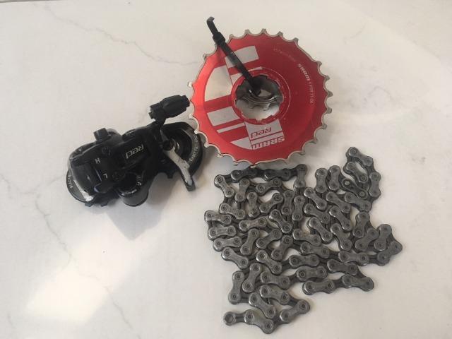 Grupo Sram Red,4 Pçs,cassete(10v),corrente,passador D/traz