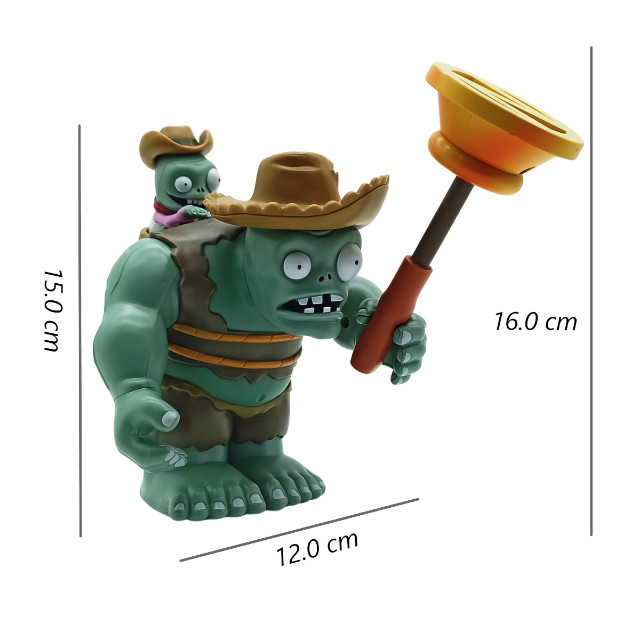 Plants Vs Zombies Brinquedo Boneco Gargantuar Fazendeiro - Foto 2