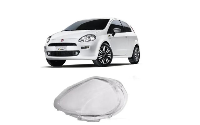 Lente Farol Fiat Punto 2012 2013 2014 2015 2016 Esquerdo 