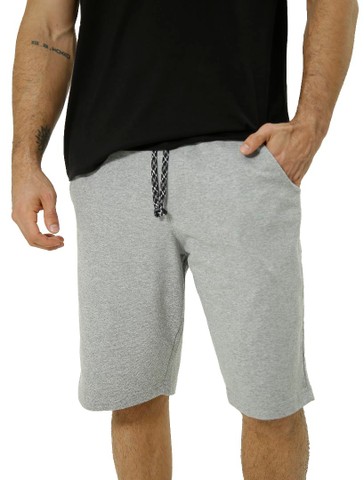 Bermuda de Moletom Masculina Cinza Clara - Foto 2