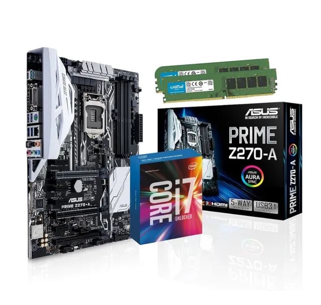 Kit I7 7700 + Asus Z270 + 16GB RAM | Troco e parcelo